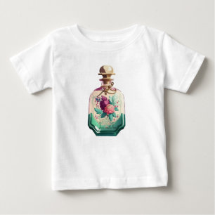 Camiseta De Bebé Crea tu propio frasco de perfume de peonías bonita