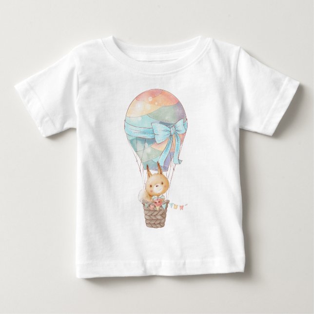 Camiseta De Bebé Crea tu propio globo de aire caliente de ardilla (Anverso)
