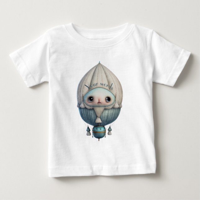 Camiseta De Bebé Crea tu propio globo de aire caliente de vapor lin (Anverso)