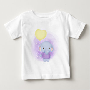 Camiseta De Bebé Crea tu propio globo elefante lindo