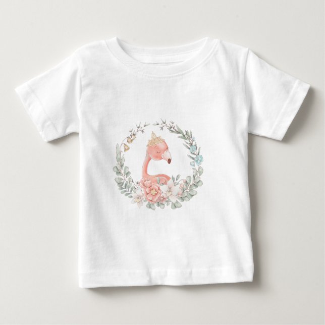 Camiseta De Bebé Crea Tu Propio Jardin de Princesa Flamenca Lindo (Anverso)