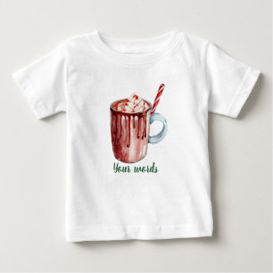 Camiseta De Bebé Crea tu propio Navidad chocolate caliente