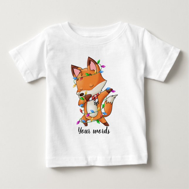 Camiseta De Bebé Crea tu propio Navidad de Dabbing Fox (Anverso)