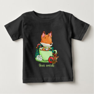Camiseta De Bebé Crea tu propio Navidad Fox Hot Cocoa