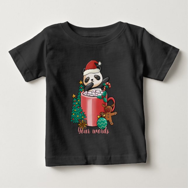 Camiseta De Bebé Crea tu propio Panda Hot Cocoa (Anverso)