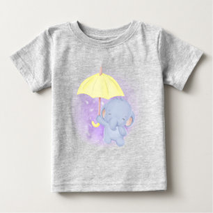 Camiseta De Bebé Crea tu propio paraguas elefante lindo