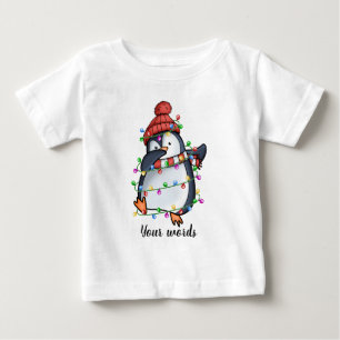 Camiseta De Bebé Crea tu propio pingüino de Navidades de baño