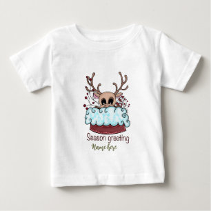 Camiseta De Bebé Crea tu propio puerco bebé de renos