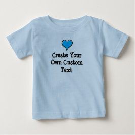 Camiseta De Bebé Crea tu propio texto personalizado con Blue Heart