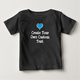 Camiseta De Bebé Crea tu propio texto personalizado con Blue Heart