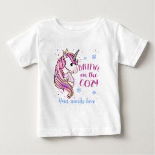 Camiseta De Bebé Crea tu propio y acogedor unicornio de invierno