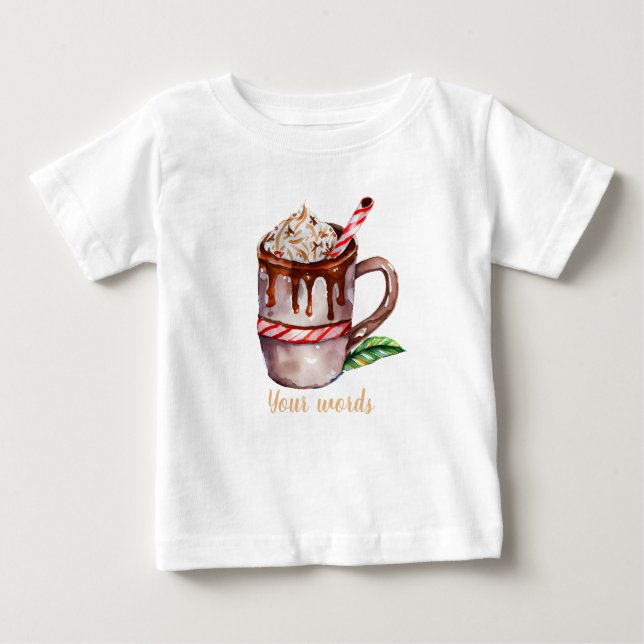 Camiseta De Bebé Crea tus propios Navidades Candy Cane Chocolate ca (Anverso)