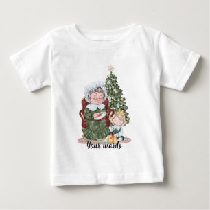 Camiseta De Bebé Crea tus propios Navidades con la abuela