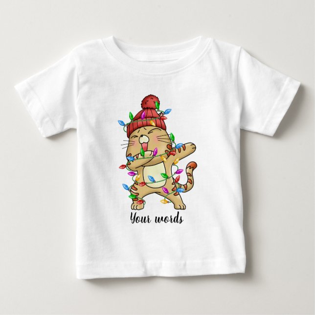 Camiseta De Bebé Crea tus propios Navidades de Dabbing Kitten (Anverso)