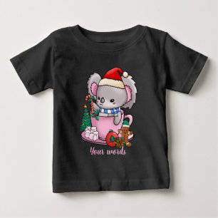 Camiseta De Bebé Crea tus propios Navidades Koala Hot Cocoa