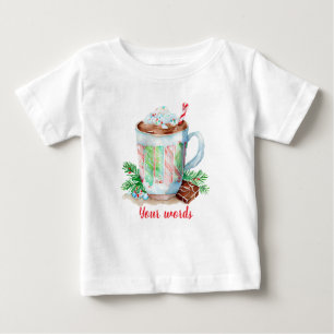 Camiseta De Bebé Crea tus propios Navidades Peppermint Hot Cocoa