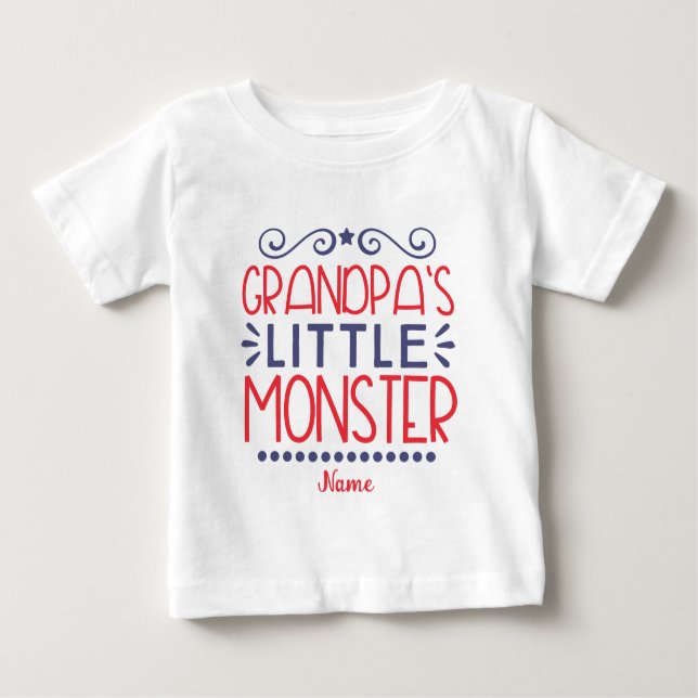 Camiseta De Bebé Crear el pequeño monstruo de tu propio abuelo (Anverso)