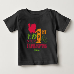 Camiseta De Bebé Crear Mi Primer Día De Gracias