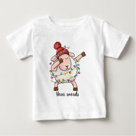 Camiseta De Bebé Crear su propia oveja de Navidades de abloqueo