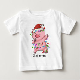 Camiseta De Bebé Crear su propio cerdo Navidad de anclaje