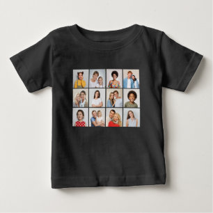 Camiseta De Bebé Crear su propio Collage de fotos de 12