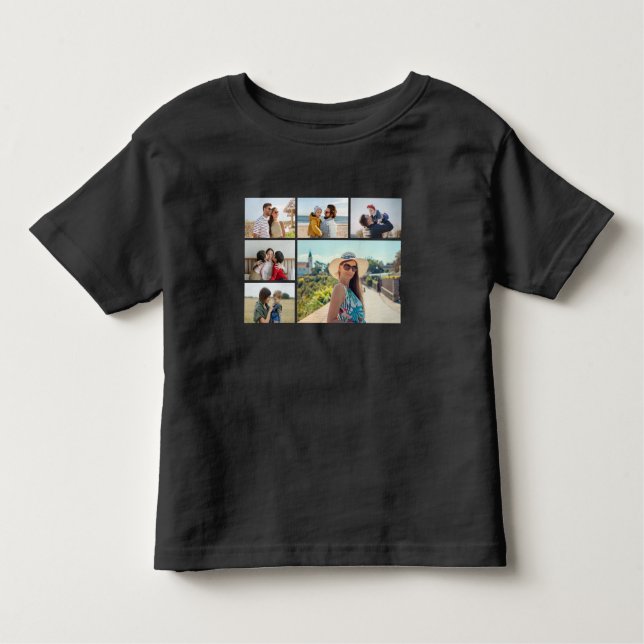 Camiseta De Bebé Crear su propio Collage de fotos de 6 (Anverso)