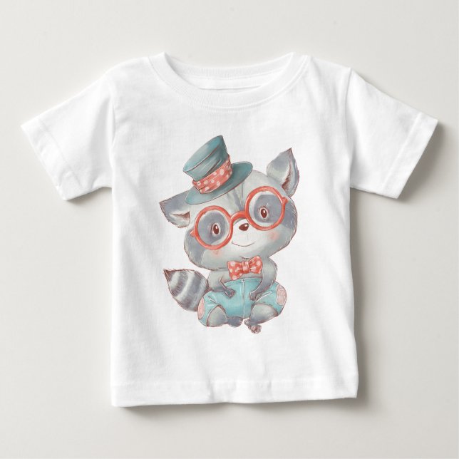 Camiseta De Bebé Crear su propio mapache (Anverso)