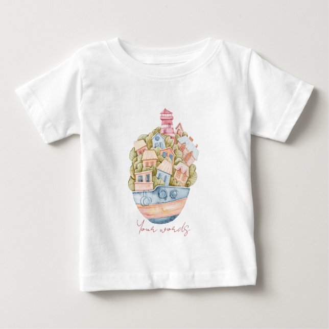 Camiseta De Bebé Crear su propio mar es faro náutico doméstico (Anverso)