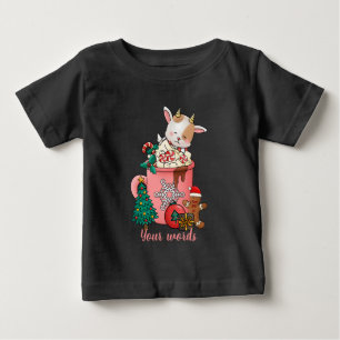 Camiseta De Bebé Crear su propio Navidad Cacao caliente de cabra