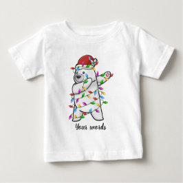 Camiseta De Bebé Crear su propio osito polar de Navidades de Dabbin