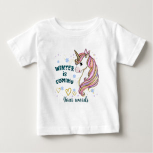 Camiseta De Bebé Crear su propio unicornio de invierno
