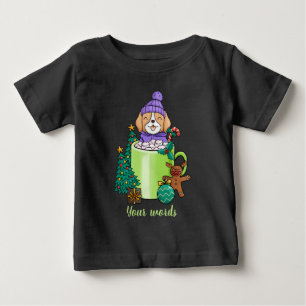 Camiseta De Bebé Crear sus propios Navidades Cacao caliente