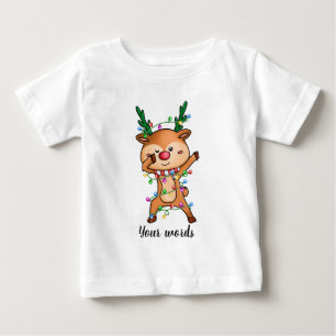 Camiseta De Bebé Crear sus propios renos de Navidades de caña