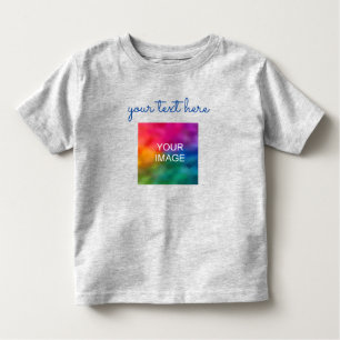 Camiseta De Bebé Crear tu propio guión Texto subir foto bebé gris