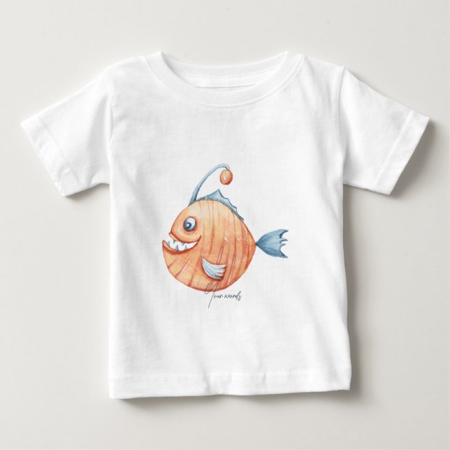 Camiseta De Bebé Crear tu propio pescado de pollo (Anverso)