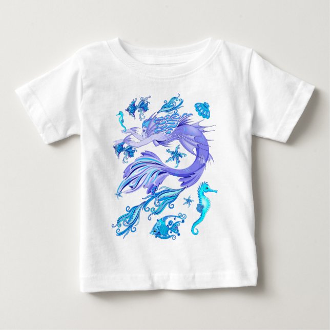 Camiseta De Bebé Creatividad de hadas púrpura de Sirena (Anverso)