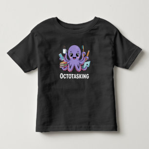 Camiseta De Bebé Creatura de Octotasking en modo multitarea