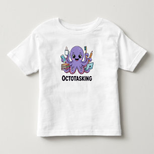 Camiseta De Bebé Creatura de Octotasking en modo multitarea