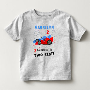 Camiseta De Bebé Crecer dos coches de Carreras de niños de segundo 