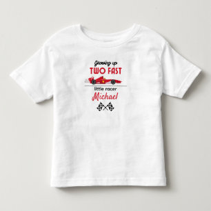 Camiseta De Bebé Crecer dos coches de carreras rojas rápido de segu