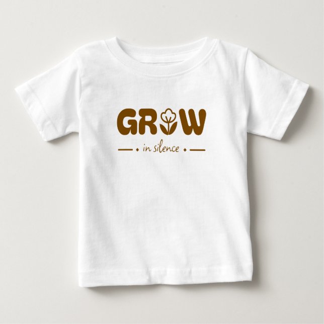 Camiseta De Bebé Crecer en Silencio (Anverso)