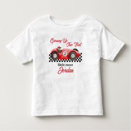 Camiseta De Bebé Creciendo Dos Auto Rojo de Carreras Rápido Cumplea