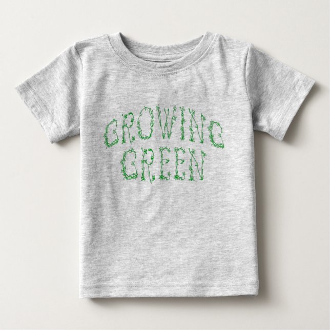 CAMISETA DE BEBÉ CRECIENTES BEBÉS VERDES (Anverso)