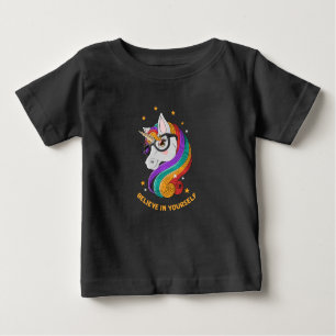Camiseta De Bebé Cree En Usted Misma Unicornio