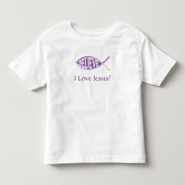Camiseta De Bebé Cree Pez Lavanda (Anverso)