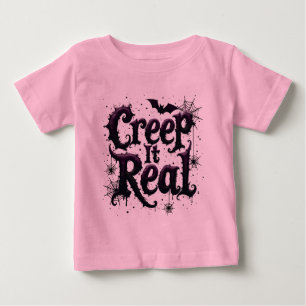 Camiseta De Bebé Creep It Real - Vibraciones de Halloween Edgy