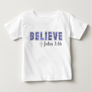Camiseta De Bebé Creer con Cross Toddler Tee