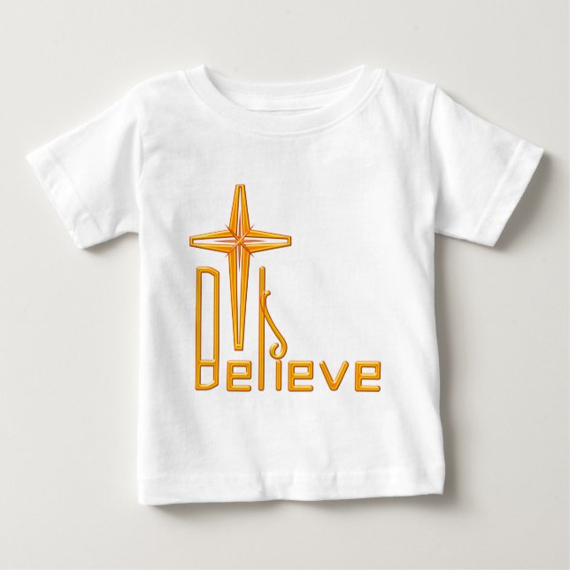 Camiseta De Bebé Creer cristiano (Anverso)
