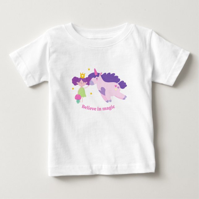 Camiseta De Bebé Creer en la magia (Anverso)