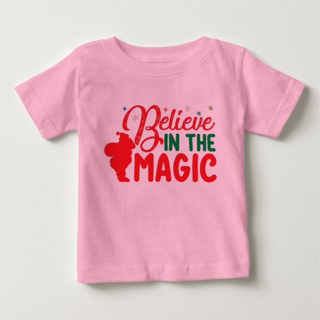 Camiseta De Bebé Creer en la magia (Anverso)